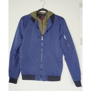 Zara Man Basic Sweater Bomber Hoodie Double Zip Jacket. Size Mens S (XS)